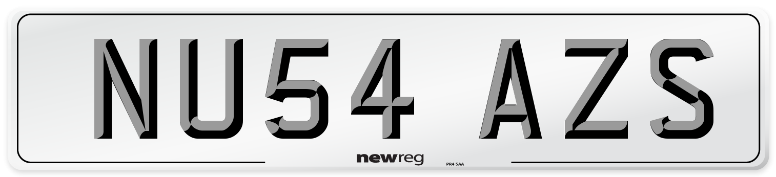 NU54 AZS Number Plate from New Reg